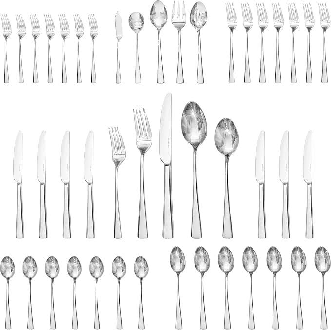 45 Piece Silverware Set for 8