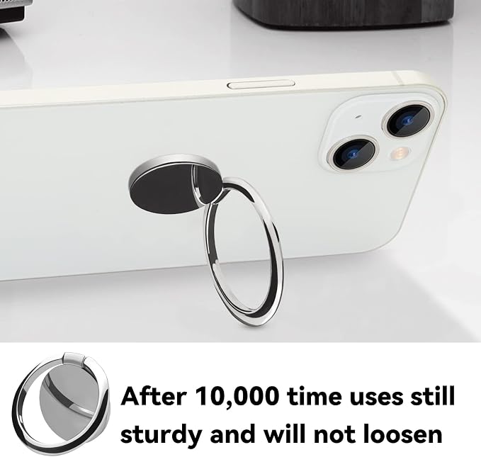 Metal Cell Phone Ring Holder Finger Ring Stand, 360 Degree Rotation Ring