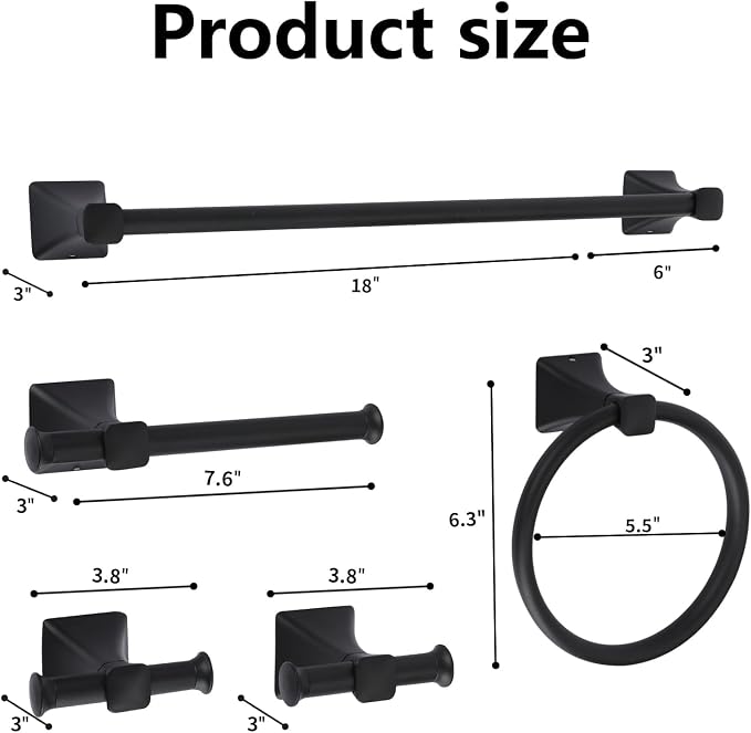 5 Piece Bathroom Hardware Accessories Set
