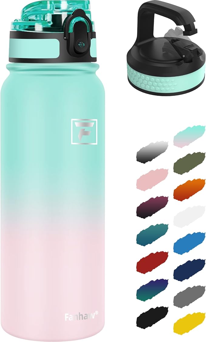 Fanhaw 20 oz Insulated Stainless Steel Water Bottle