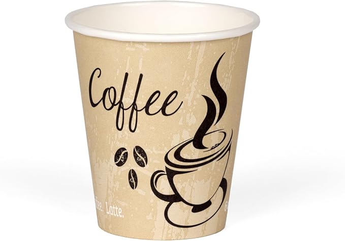 Disposable Coffee Cups, To Go Paper Hot Cups, Classic Design