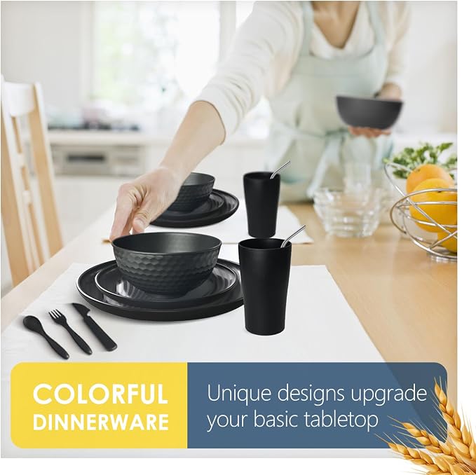 Teivio 32-Piece Plates and Bowls Sets