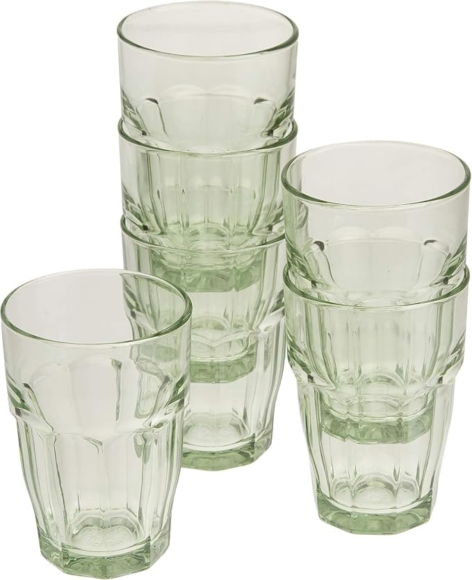 Bormioli Rocco Rock Bar 12.5 oz. Long Drink Stackable Tempered Beverage Glasses