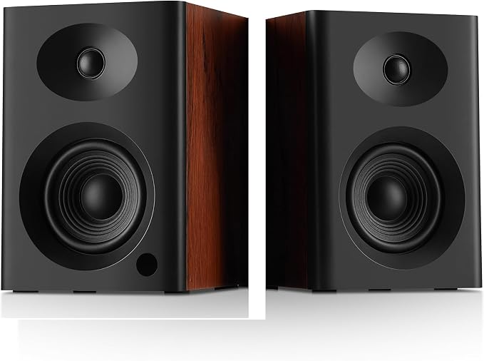 Bookshelf Speakers with Deep Bass, 80W Peak Output HiFi Gaming Computer Speakers