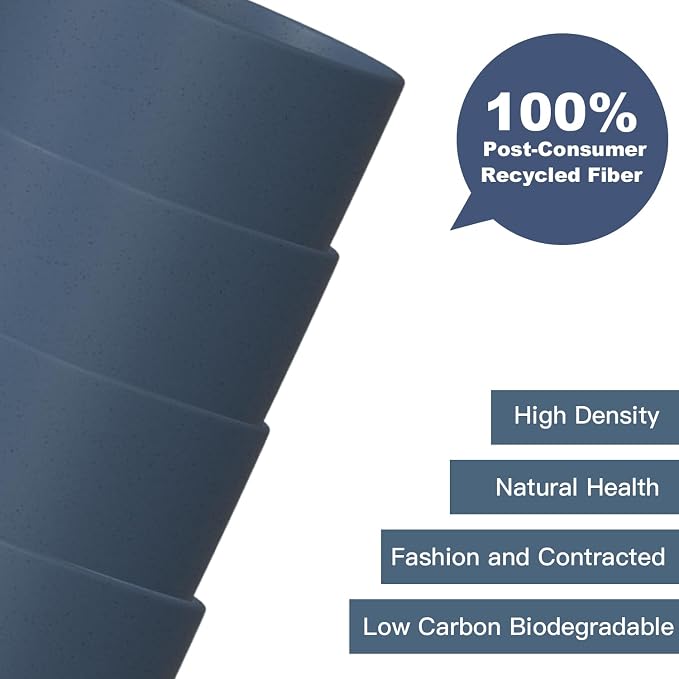 Homienly Wheat Straw Cups, 20 oz, BPA Free, Dishwasher Safe, Microwave Safe