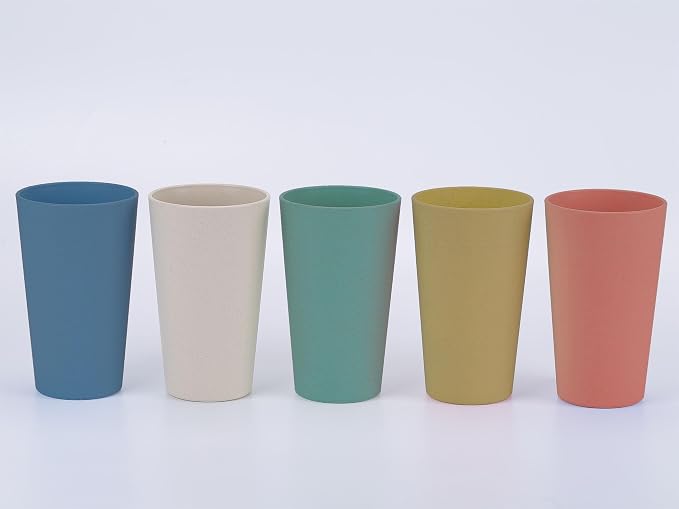 Wheat Straw Unbreakable Cup | 20 oz Reusable Water Drinking Glasses Sets of 10
