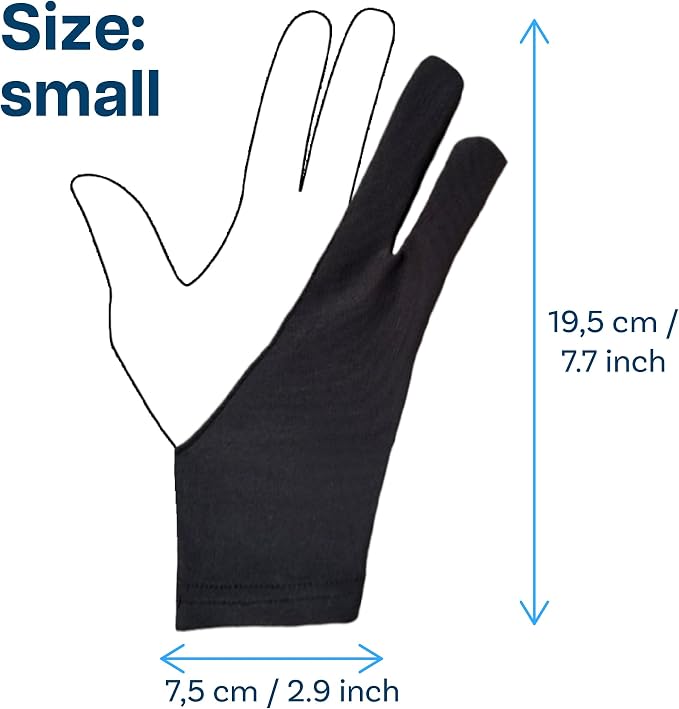 MMOBIEL Drawing Glove for Digital Tablet and Sketching Model A 2-Finger Palm