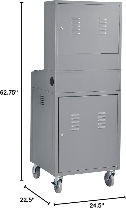 Global Industrial Mobile Security LCD Computer Cabinet Enclosure