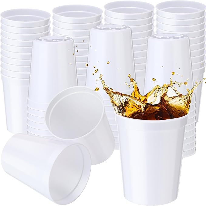 Yungyan 750 Pack 16 oz Stadium Cups Reusable Plastic Cups Blank Drink Stadium