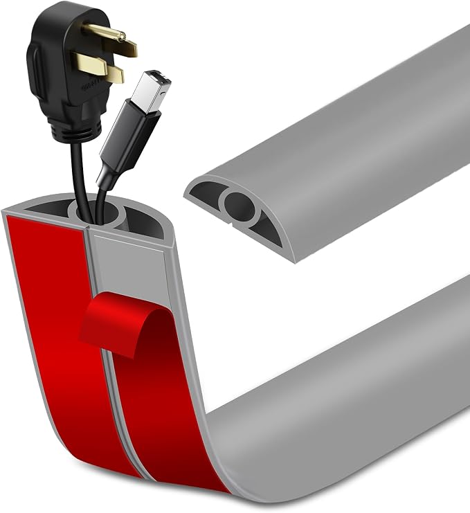 Floor Cord Cover Self Adhesive Cord Hider Floor Extension Cord Covers