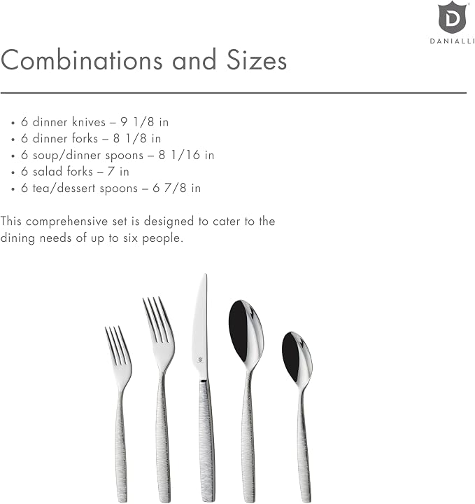Engraved Silverware Set for 6 | 18/10 Stainless Steel Flatware