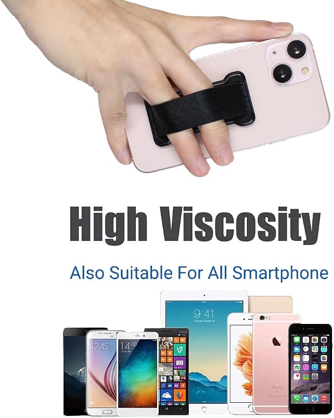 Phone Grip Holder for Hand, Universal Finger Strap Phone Holder, Finger Selfie