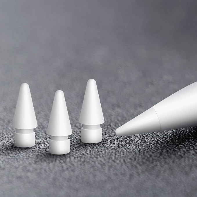 MEKO 4 Pack Replacement Tips for Apple Pencil 1st Gen & 2nd Gen, Pen Nibs for