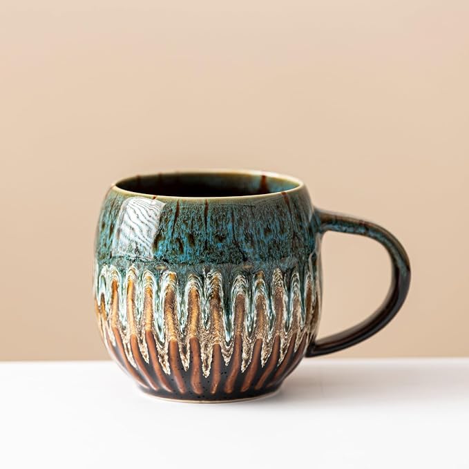 13oz Large Ceramic Coffee Mug, Microwave Safe, Dishwasher Safe