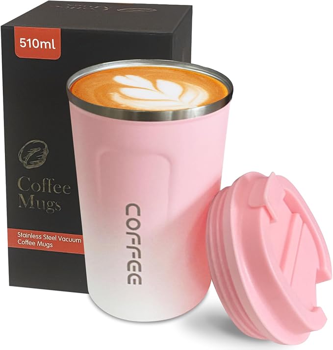Insulated Travel Coffee Mug, Stainless Steel Coffee Cup