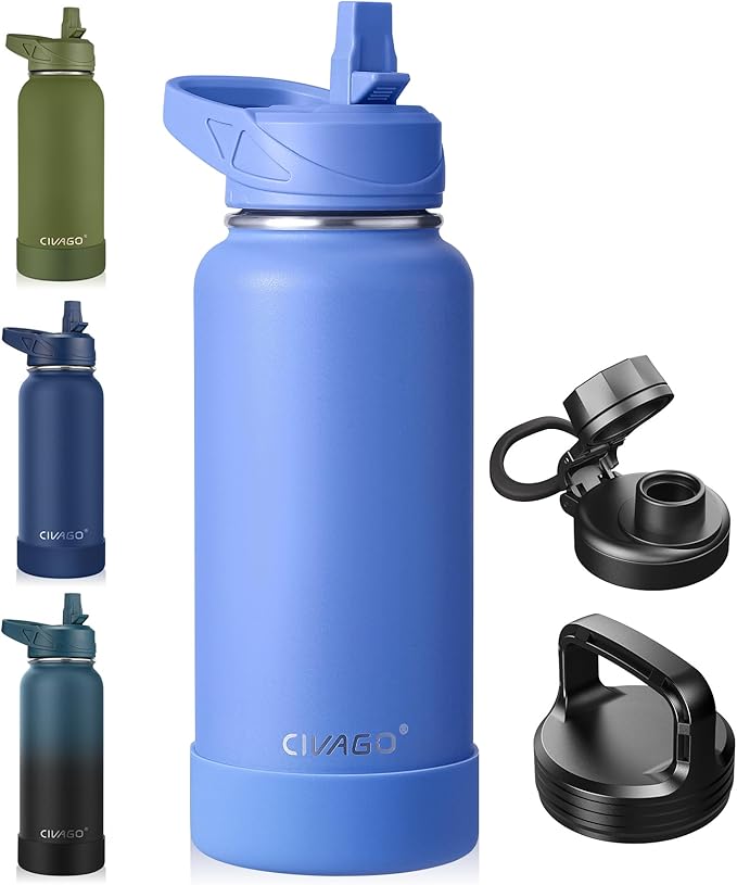 CIVAGO 32 oz Insulated Stainless Steel Water Bottle