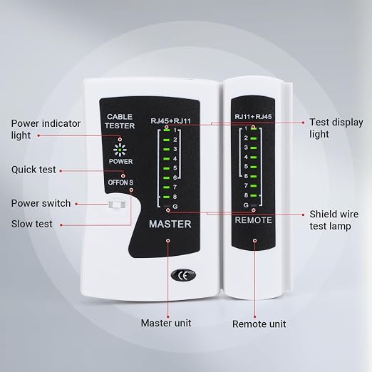 RJ45 Cable Tester Network Cable Tester Ethernet Wire Test Tool