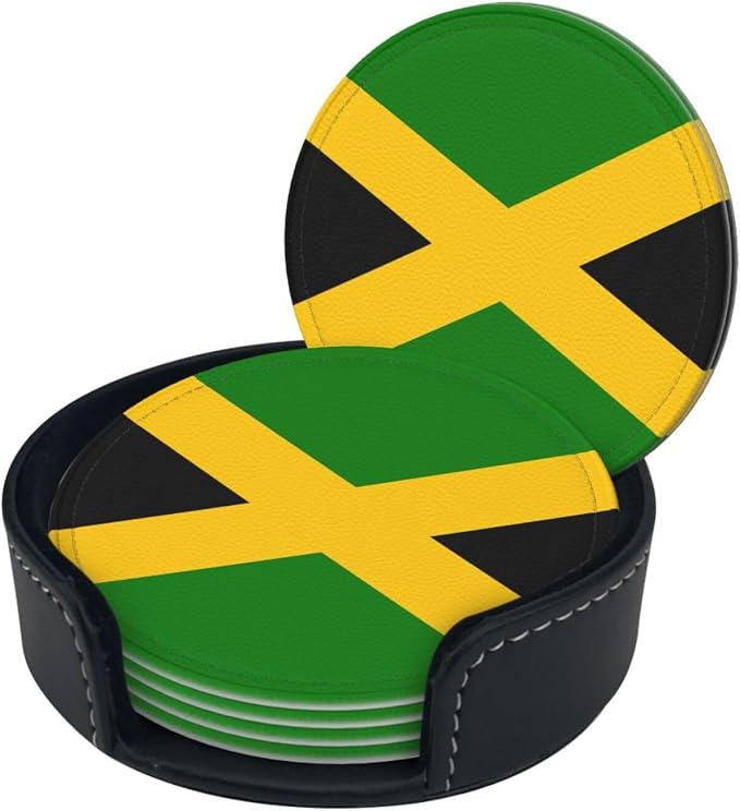 Jamaican Flag Coasters for Drinks