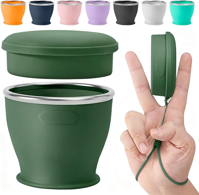 Collapsible Travel Cup, BPA-Free Reusable Water Cup | Lightweight Drinking Cups
