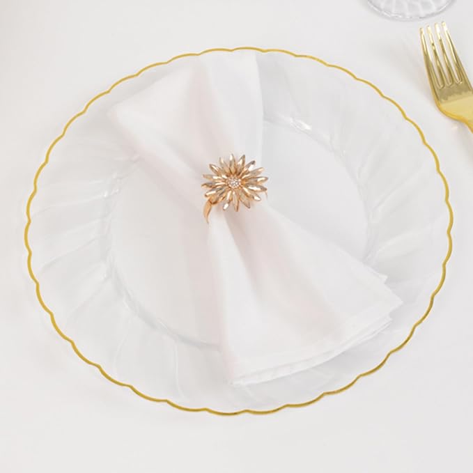 Efavormart 10-Pack 10" Clear Plastic Dinner Plates