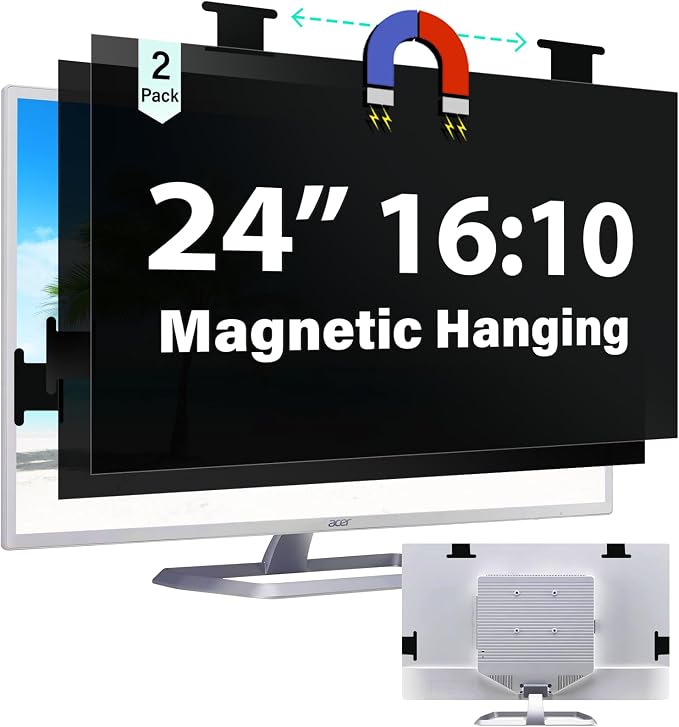 Magnetic 24 Inch Computer Privacy Screen