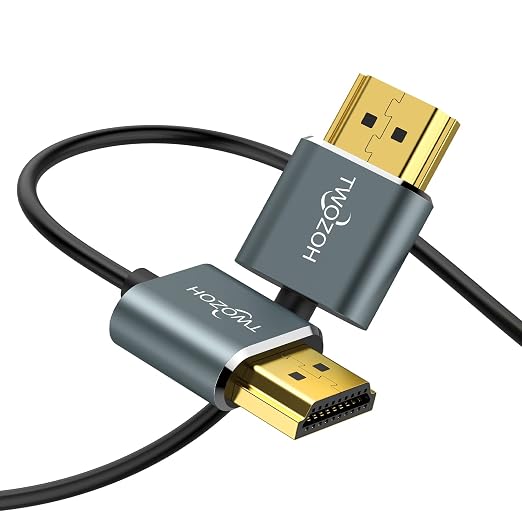 Twozoh Ultra-Thin Long HDMI to HDMI Cable 15FT, Hyper Slim HDMI 2.0 Cable
