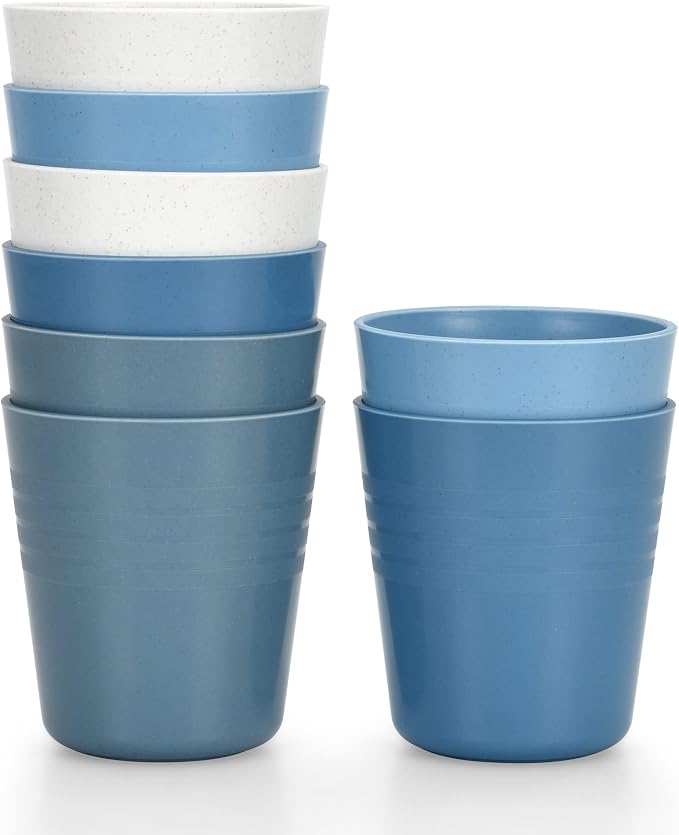 Homestockplus 8 Ounce Small Tumbler Cups, Unbreakable Drinking Cups Microwave