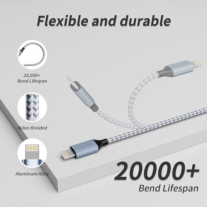 IDISON Multi Charging Cable, 3 in 1 Charging Cable Nylon Braided Multiple USB