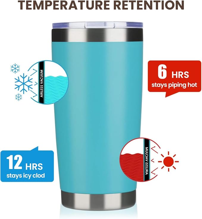 MEWAY 20oz Tumbler 4 Pack Double Wall Vacuum Insulated Travel Mug Bulk