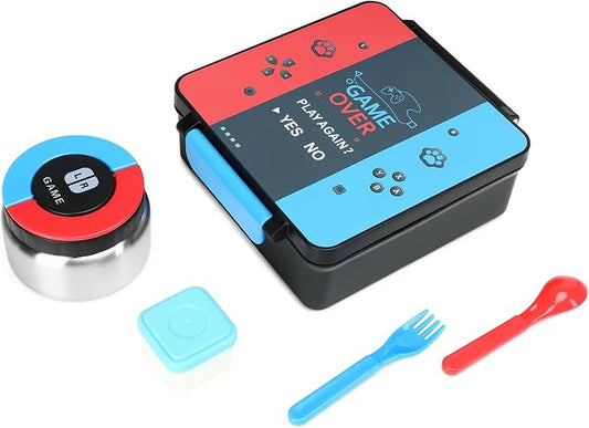 Gamer Bento Lunch Box for Kids, 60 OZ Kids Lunch Box