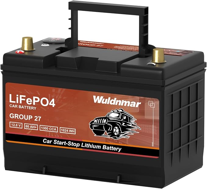 G27 80AH Lithium Car Battery for Start-Stop - 12V