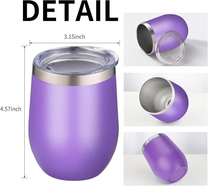 12oz/4 Pack Wine Tumbler Glasses