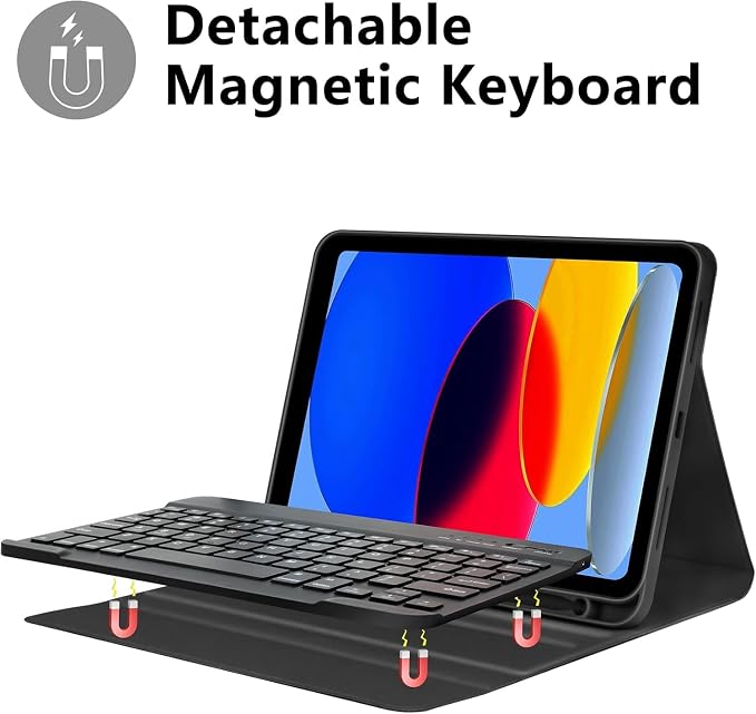 Keyboard Case Compatible for iPad 11th Generation and 10th 10.9 inch, Wireless