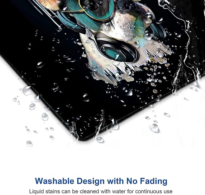 Square Mouse Pad, Colorful Stylish Bulldog Mouse Pad, Mouse Mat Square