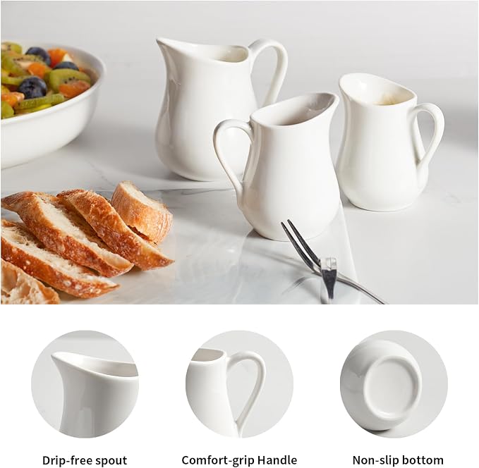 Gurygo 2 Pack 10 Oz Classic White Creamer