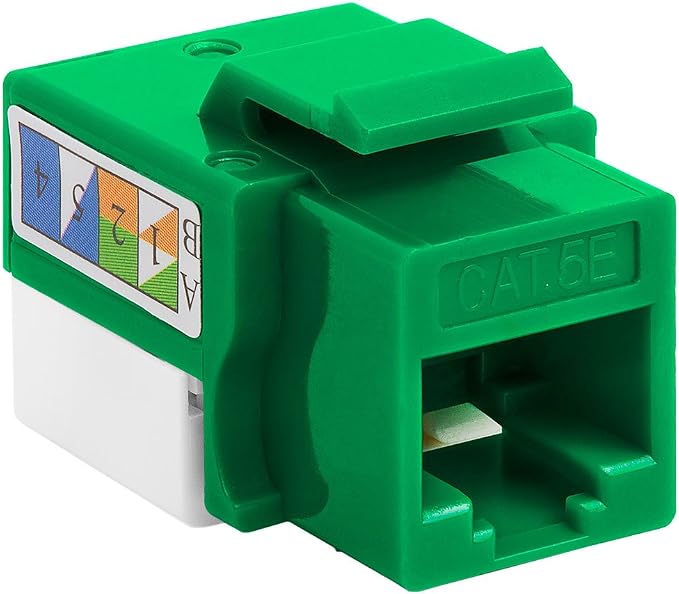 Cmple - RJ45 Keystone Jack 90 Degree Cat5e Keystone Jack Insert Punch Down RJ45