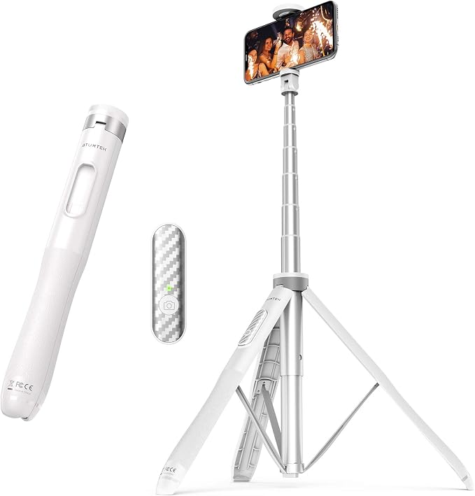 ATUMTEK 51" Selfie Stick Tripod, All in One Extendable Phone Tripod Stand