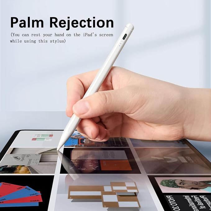 Stylus Pen for iPad, Tilt Sensitivity Palm Rejection Fast Charge Stylus Pencil