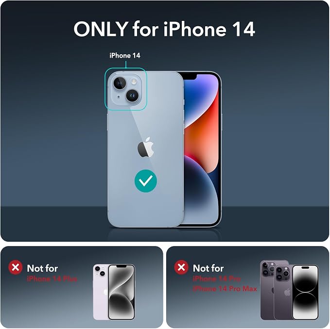 ESR for iPhone 14 Screen Protector Set, 3 Tempered-Glass Screen Protectors and