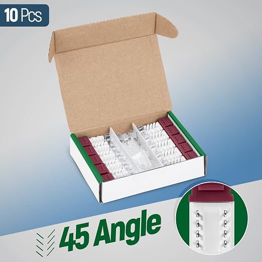 Everest 45° Angled RJ45 Cat6A Keystone Jacks 10-Pack in Red