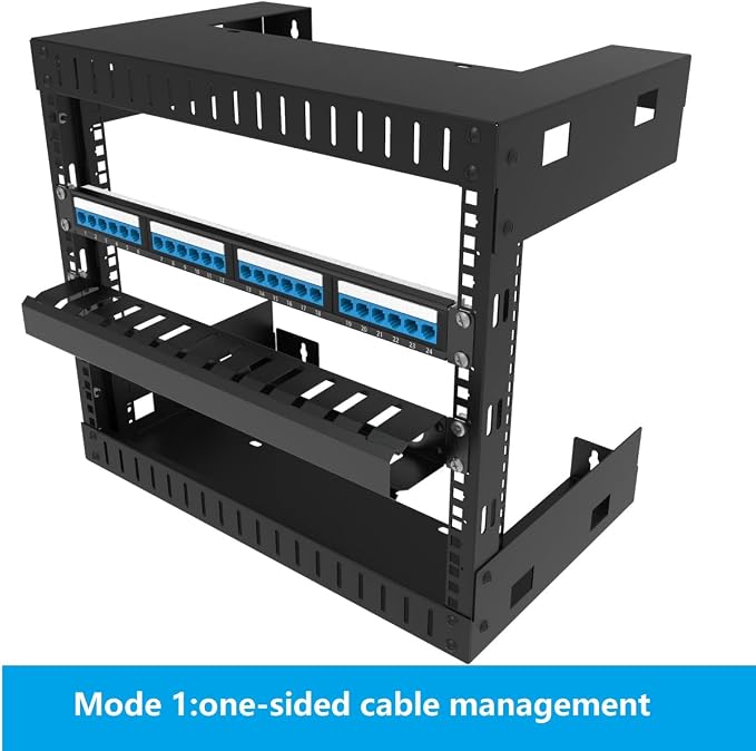 Jingchengmei 2 Pack of All Metal 1U Cable Management Horizontal Rack Mount