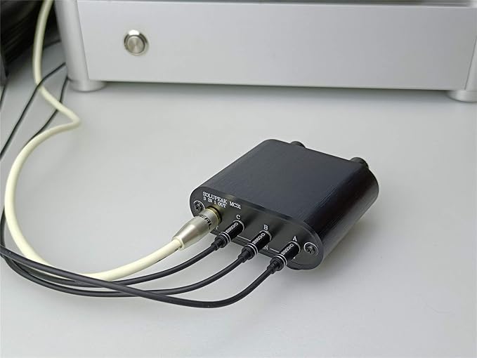 3.5mm Audio Switch with line Volume Controller, 3 in 1 Out 1/8" aux switcher