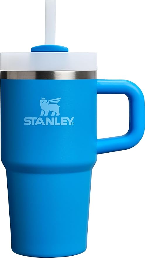 STANLEY Quencher H2.0 Flow State Tumbler, 20 oz, Azure | Handle and Straw |