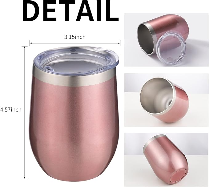 12oz/4 Pack Wine Tumbler Glasses