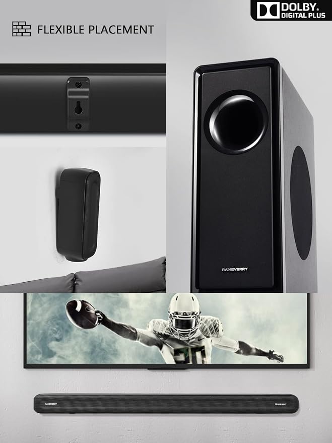 5.1 CH Surround Sound Bar with Dolby Audio, Sound Bars
