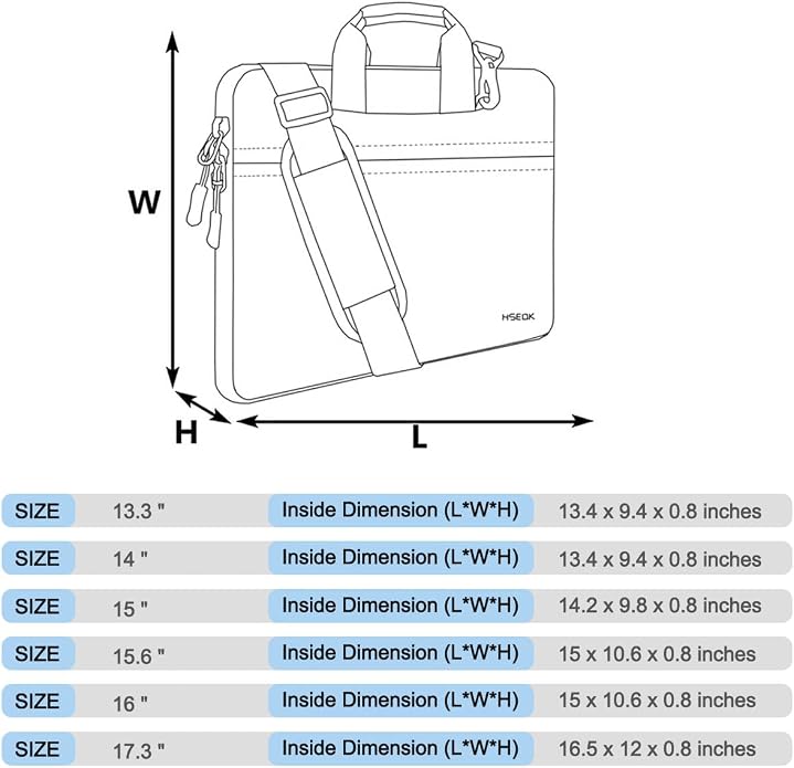 Universal Laptop Shoulder Bag 13-17.3 Inch Shockproof Briefcase