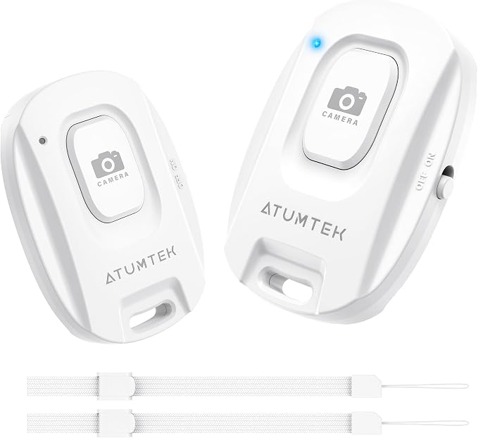 ATUMTEK Camera Remote Shutter for iPhone and Android Smartphones, Wireless