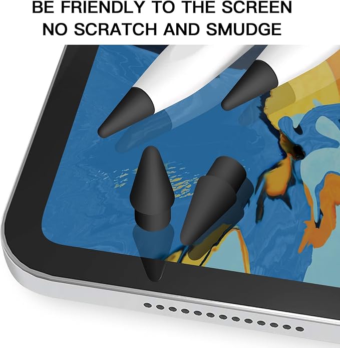 MEKO 4 Pack Replacement Tips for Apple Pencil 1st Gen & 2nd Gen, Pen Nibs for