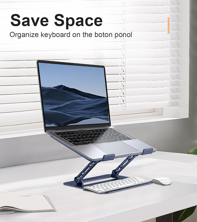 Adjustable Laptop Stand for Desk, Portable Laptop Stand Holder and Riser