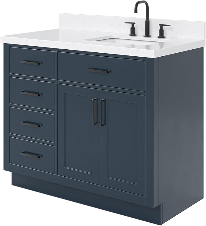 Hepburn 42 Inch Single Sink Bathroom Vanity in Midnight Blue
